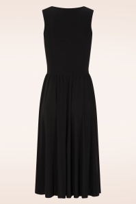 Vintage Chic for Topvintage - Topvintage exclusive ~ Sophie Slinky swing jurk in zwart 3