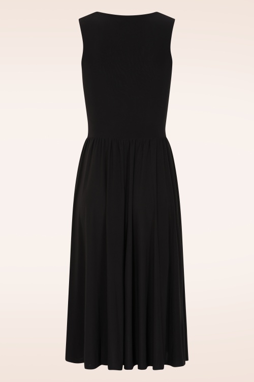 Vintage Chic for Topvintage - Topvintage exclusive ~ Sophie Slinky swing jurk in zwart 3