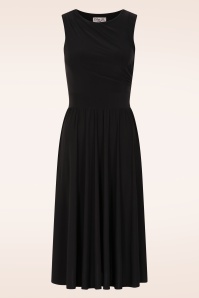 Vintage Chic for Topvintage - Topvintage exclusive ~ Sophie Slinky swing jurk in zwart