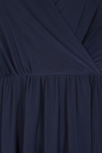 Vintage Chic for Topvintage - Topvintage exclusive ~ Marina slinky swing jurk in marineblauw 2