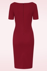 Vintage Chic for Topvintage - Topvintage exclusive ~ Marcy pencil jurk in rood 3