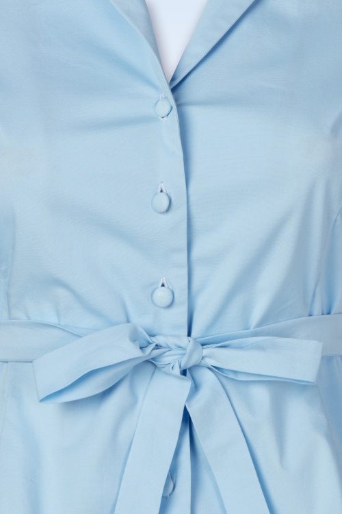 Topvintage Boutique Collection - Topvintage Exclusive ~ Sabrina blouse in lichtblauw 5