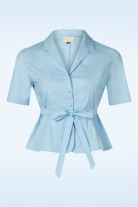 Topvintage Boutique Collection - Topvintage Exclusive ~ Sabrina blouse in lichtblauw 3