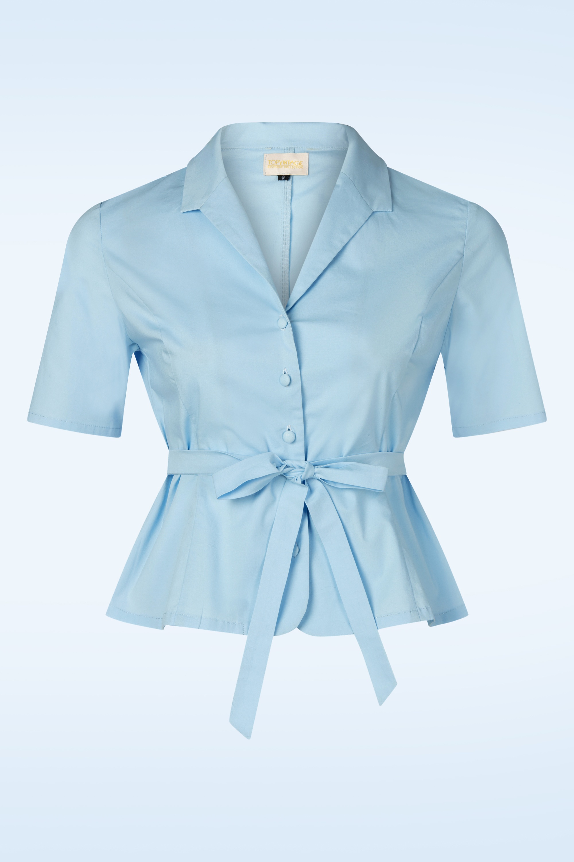 Topvintage Boutique Collection - Topvintage Exclusive ~ Sabrina blouse in lichtblauw 3