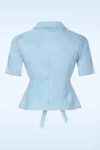 Topvintage Boutique Collection - Topvintage Exclusive ~ Sabrina blouse in lichtblauw 4