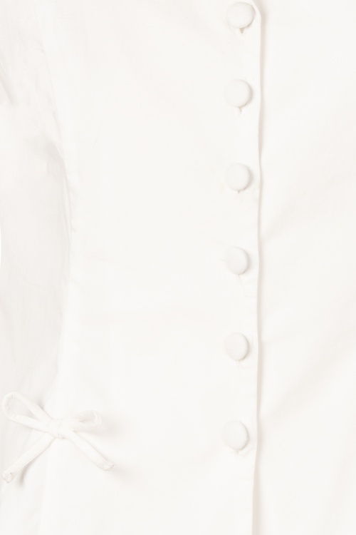 Topvintage Boutique Collection - Topvintage Exclusive ~ Lulu blouse in gebroken wit 5