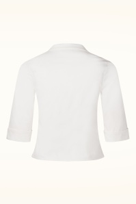Topvintage Boutique Collection - Topvintage Exclusive ~ Katty blouse in wit 5