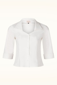 Topvintage Boutique Collection - Topvintage Exclusive ~ Katty blouse in wit 3