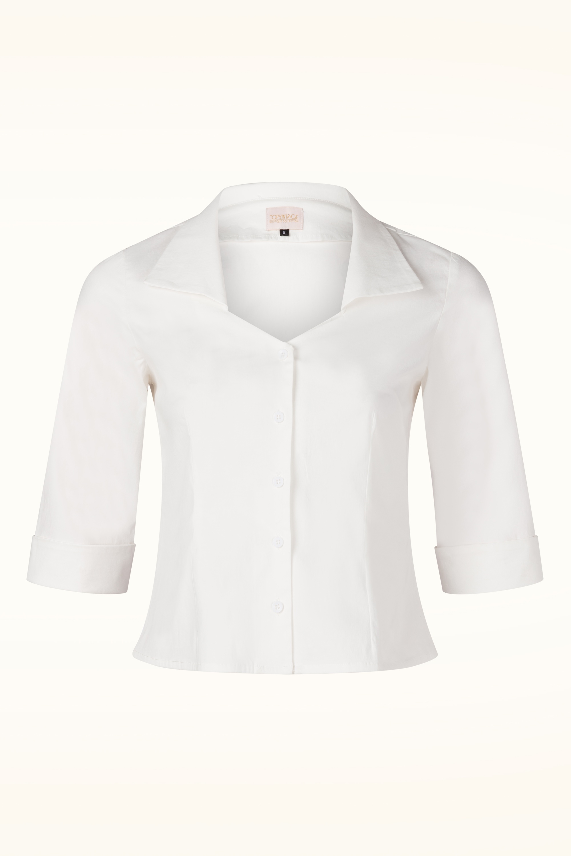 Topvintage Boutique Collection - Topvintage Exclusive ~ Katty blouse in wit 3