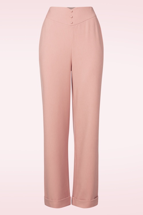 Topvintage Boutique Collection - Topvintage exclusive ~ Adeline pantalon in lichtroze 3
