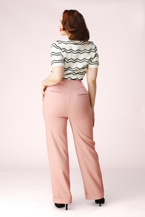 Topvintage Boutique Collection - Topvintage exclusive ~ Adeline pantalon in lichtroze 2