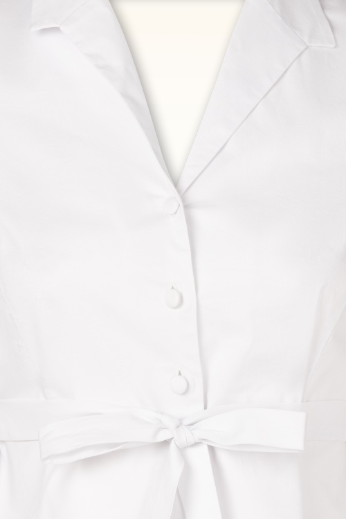 Topvintage Boutique Collection - Topvintage Exclusive ~ Darina blouse in wit 5