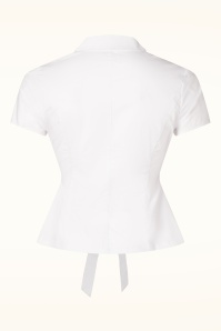 Topvintage Boutique Collection - Topvintage Exclusive ~ Darina blouse in wit 4