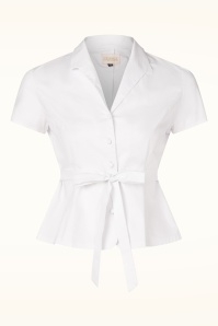 Topvintage Boutique Collection - Topvintage Exclusive ~ Darina blouse in wit 3