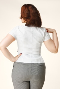 Topvintage Boutique Collection - Topvintage Exclusive ~ Darina blouse in wit 2