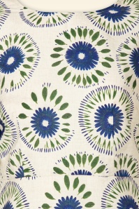 Traffic People - Rene Flower maxi jurk in crème en multi 2