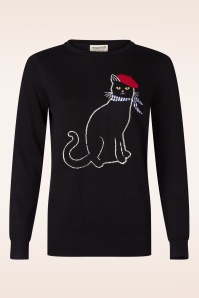Sugarhill Brighton - Rita French Kitty trui in zwart