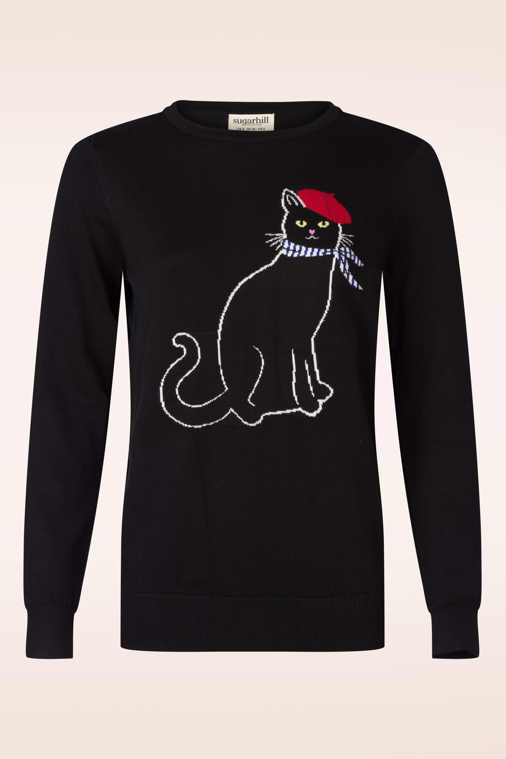 Sugarhill Brighton - Rita French Kitty trui in zwart