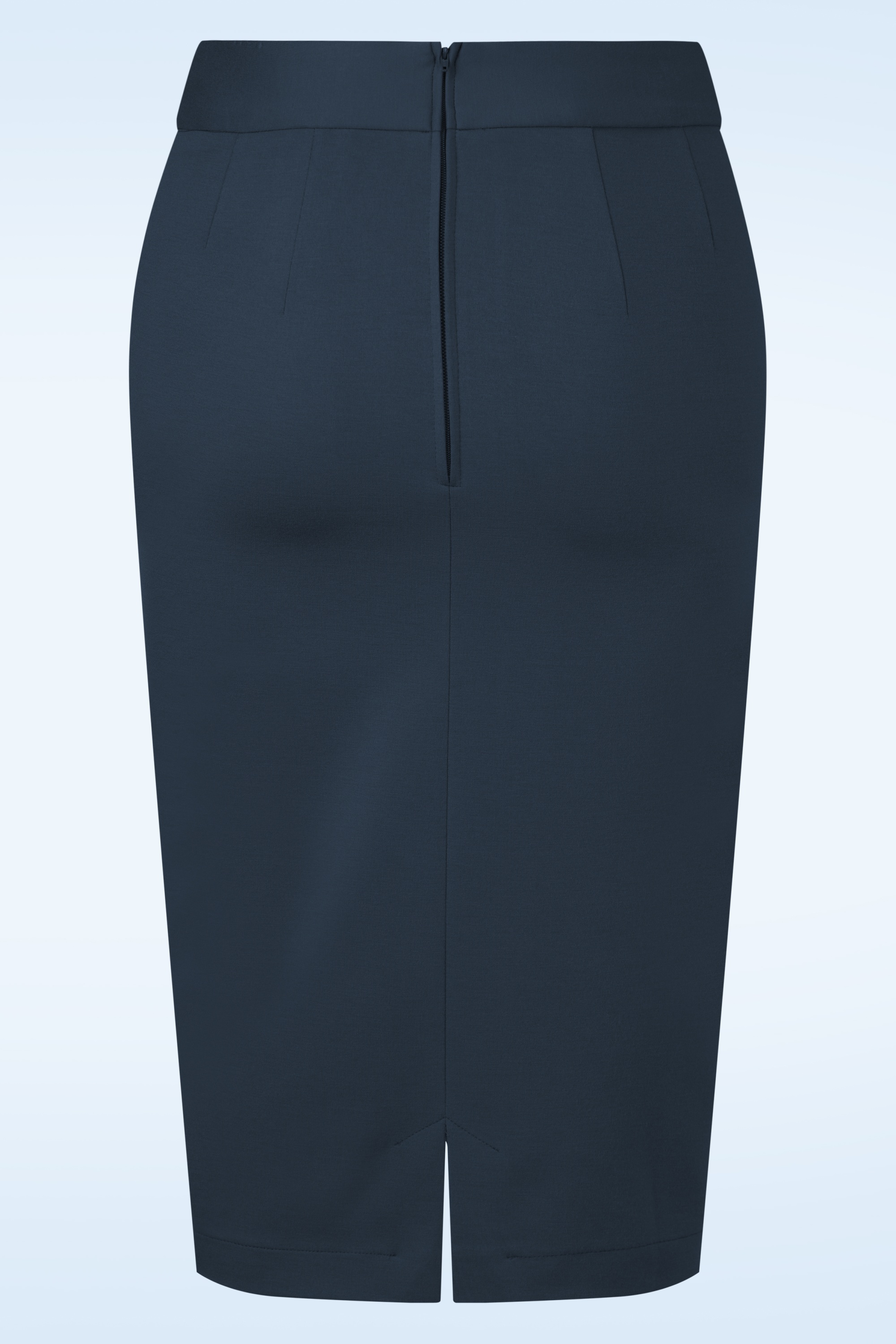 Very Cherry - Klassieke pencil rok in marineblauw 2
