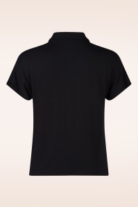 Surkana - Nomi Short Sleeve Bamboo blouse in zwart 3