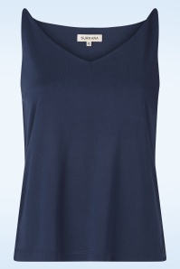 Surkana - Jessy V-Neck Strap top in navyblauw