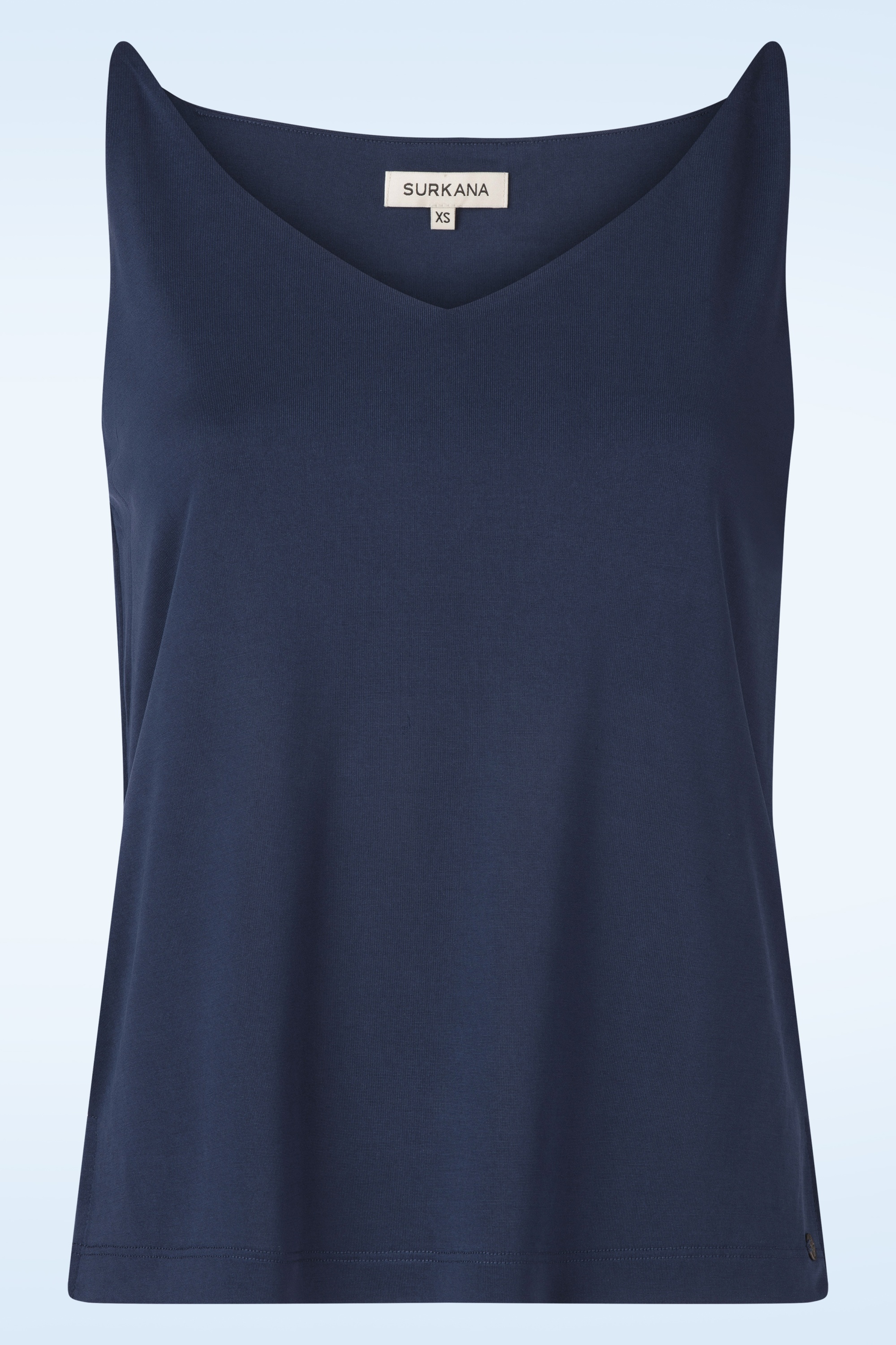 Surkana - Jessy V-Neck Strap top in navyblauw