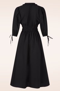 Glamorous - Mirna Cotton midi jurk in zwart 3