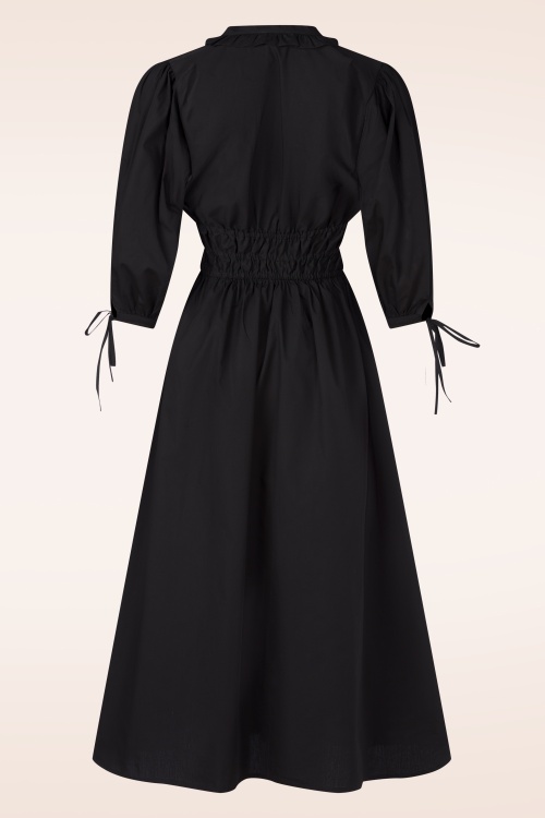 Glamorous - Mirna Cotton midi jurk in zwart 3