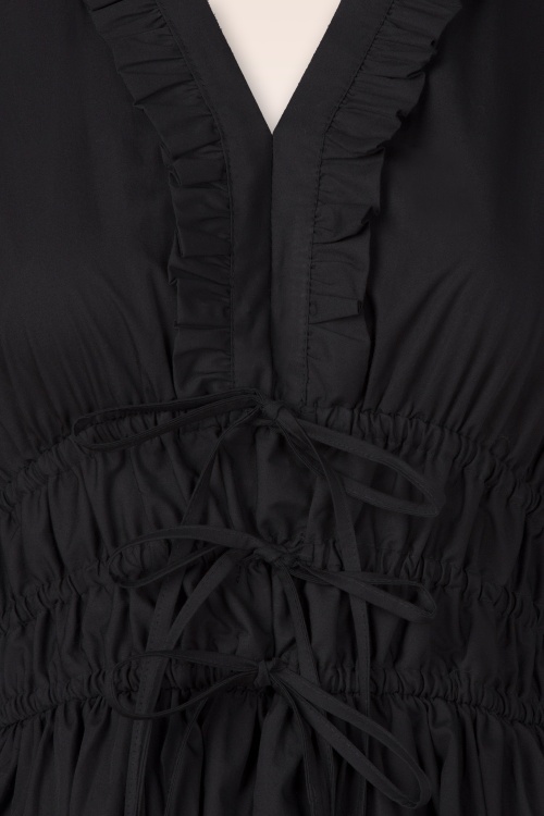 Glamorous - Mirna Cotton midi jurk in zwart 2