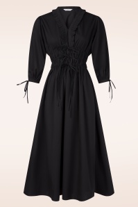 Glamorous - Mirna Cotton midi jurk in zwart