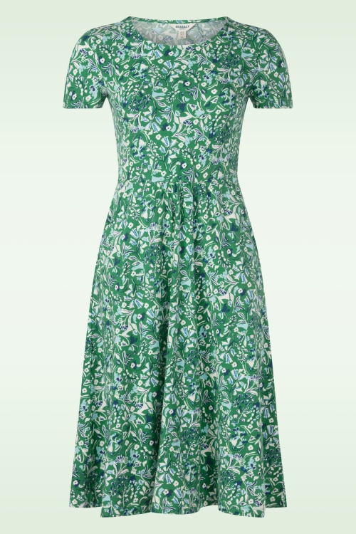 Seasalt - April Woodland Floral Cotton jurk in groen