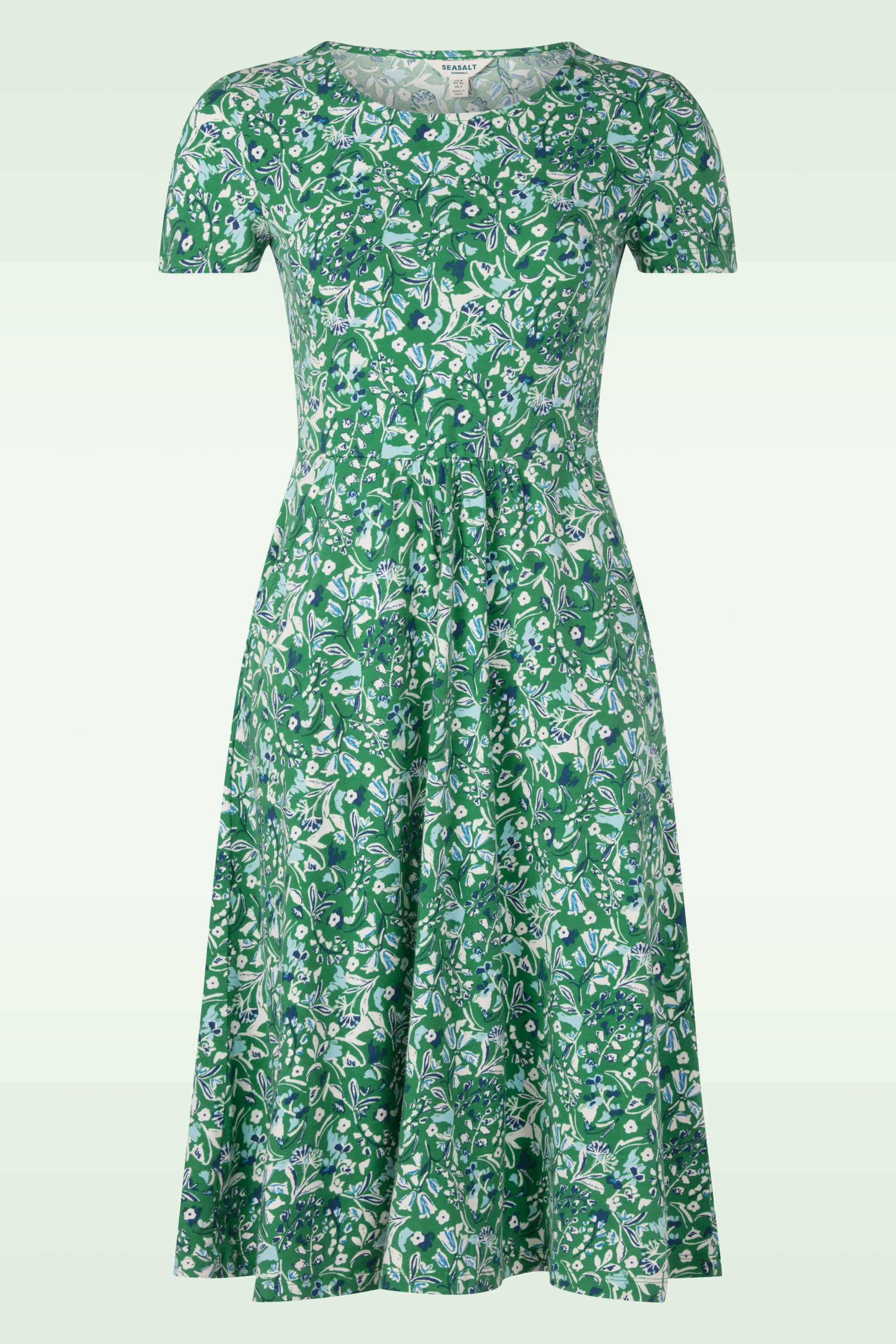 Seasalt - April Woodland Floral Cotton jurk in groen