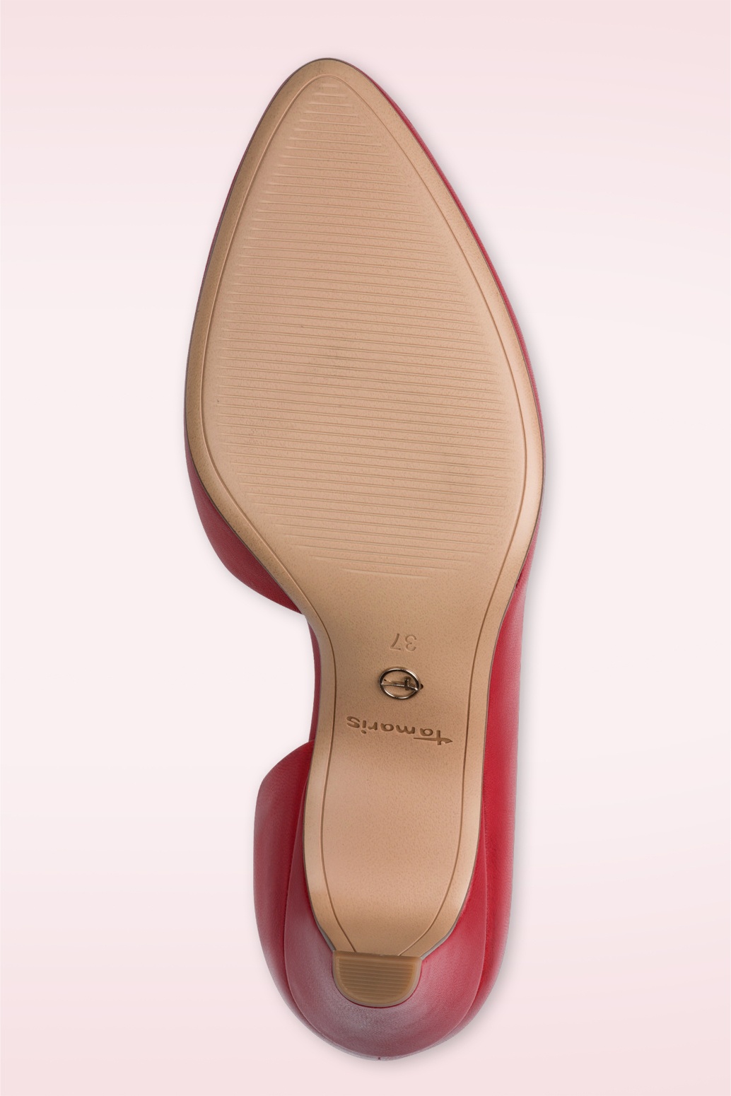 Tamaris - Rouge Revival pumps van leder in rood 4