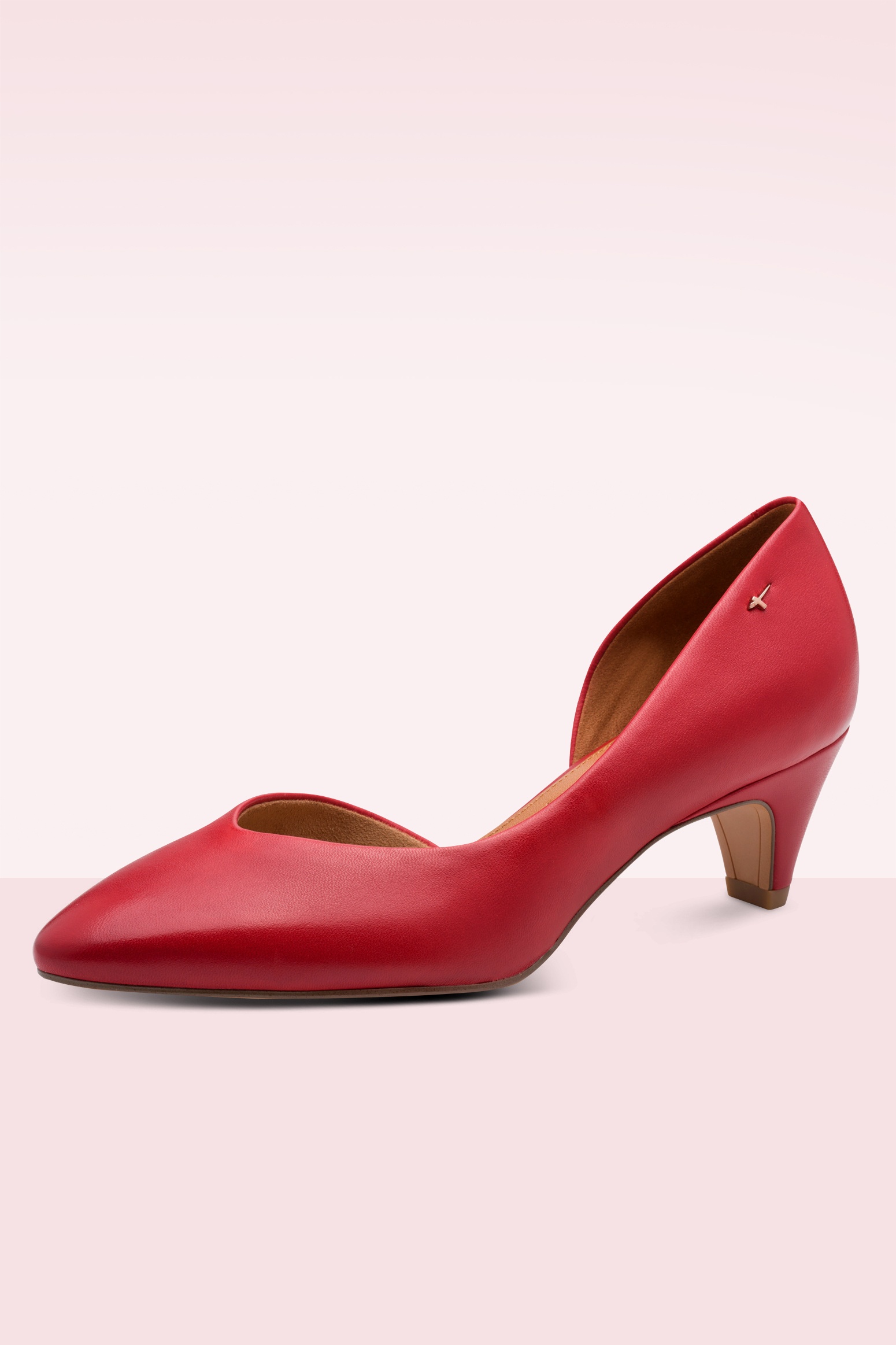 Tamaris - Rouge Revival pumps van leder in rood 2