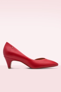 Tamaris - Rouge Revival pumps van leder in rood