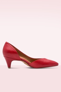 Tamaris - Rouge Revival pumps van leder in rood 3