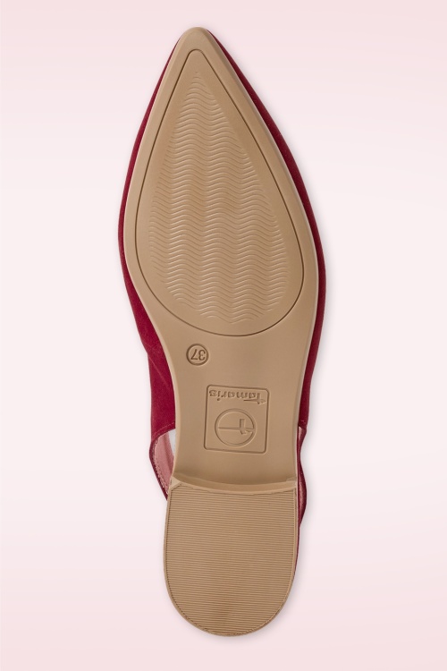 Tamaris - Cherry Kiss Suede slingbacks in rood 3