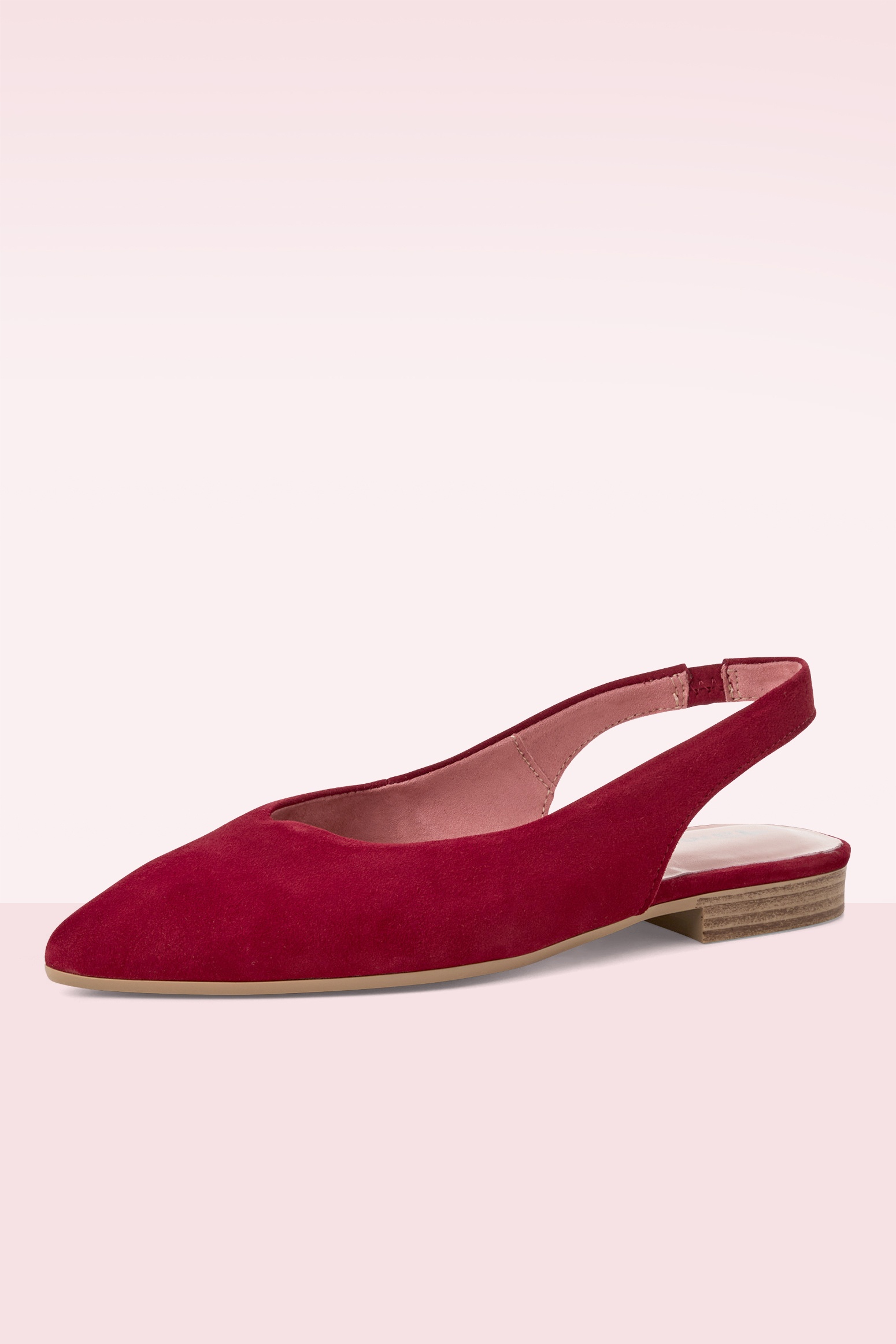 Tamaris - Cherry Kiss Suede slingbacks in rood 2