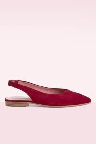 Tamaris - Cherry Kiss Suede slingbacks in rood