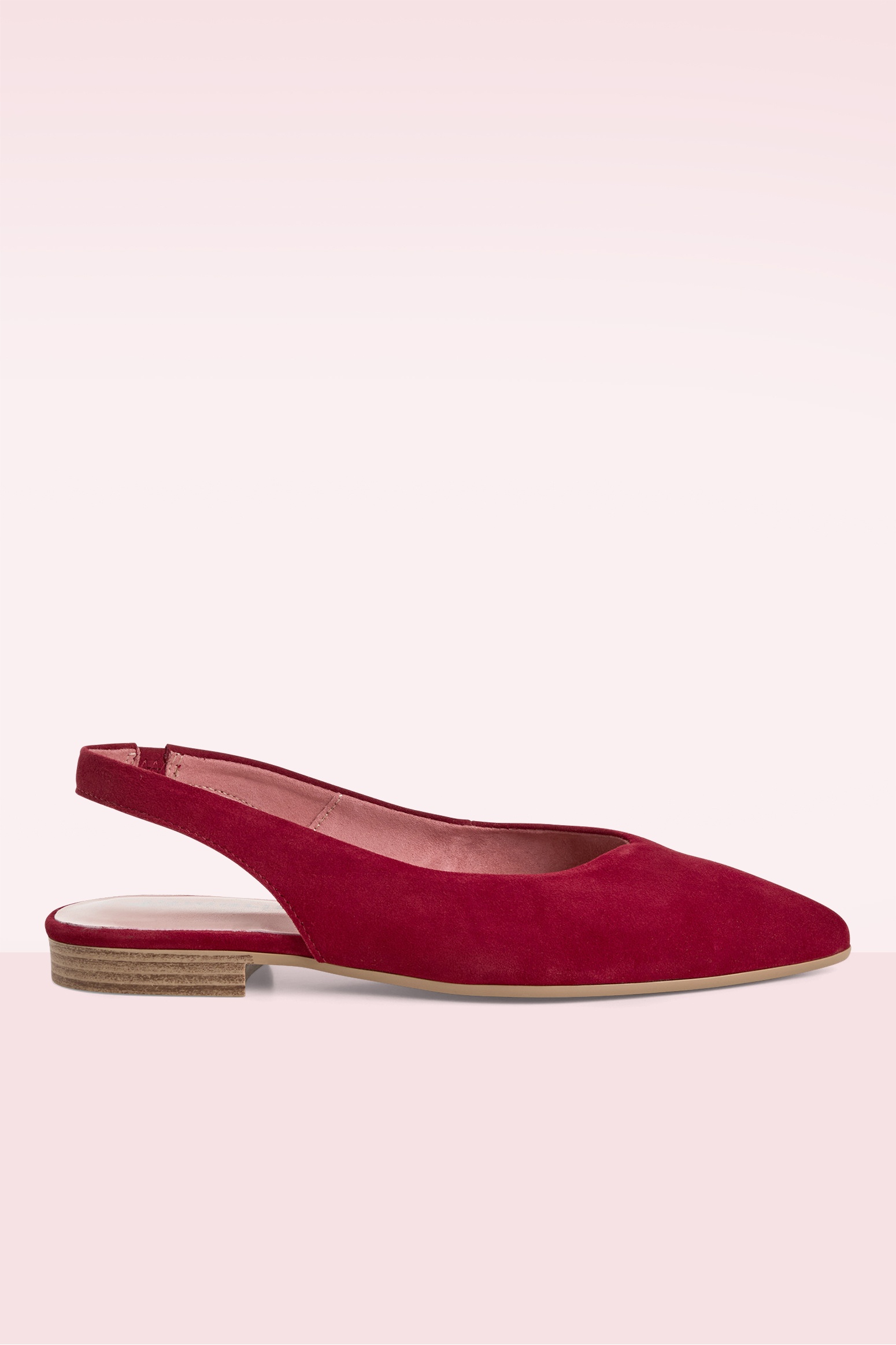 Tamaris - Cherry Kiss Suede slingbacks in rood
