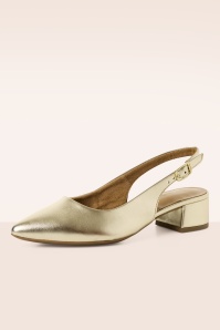 Tamaris - Studio Glow Slingback Heels in goud 2