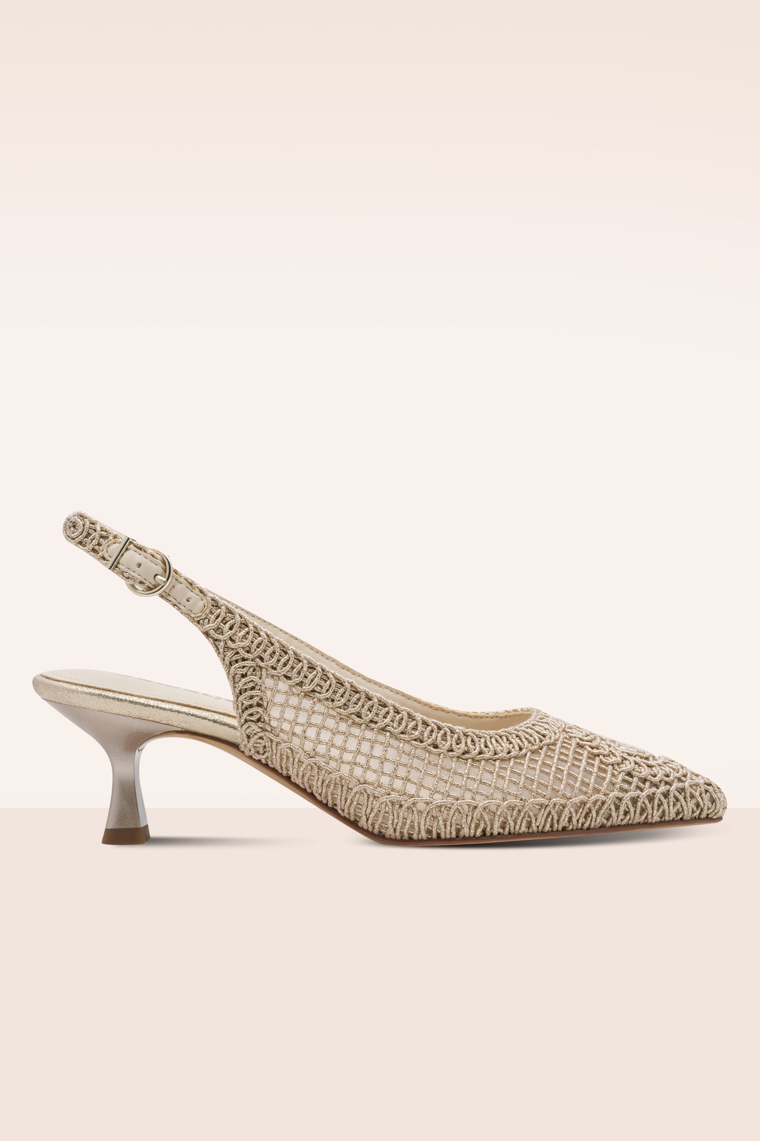 Tamaris - Riviera Glow Slingback Heels in lichtgoud