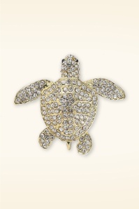 Day&Eve by Go Dutch Label - Sparkly Turtle broche in goud