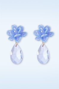 Day&Eve by Go Dutch Label - Aurora Bloom Statement oorbellen in blauw 2