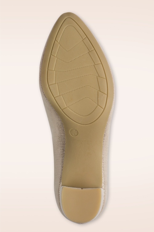 Jana Shoes - Luma Lightstep Vegan pumps in beige metallic 5