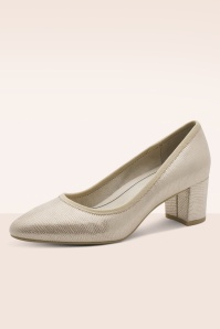 Jana Shoes - Luma Lightstep Vegan pumps in beige metallic 4