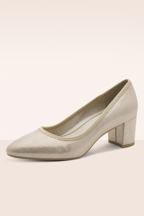 Jana Shoes - Luma Lightstep Vegan pumps in beige metallic 4