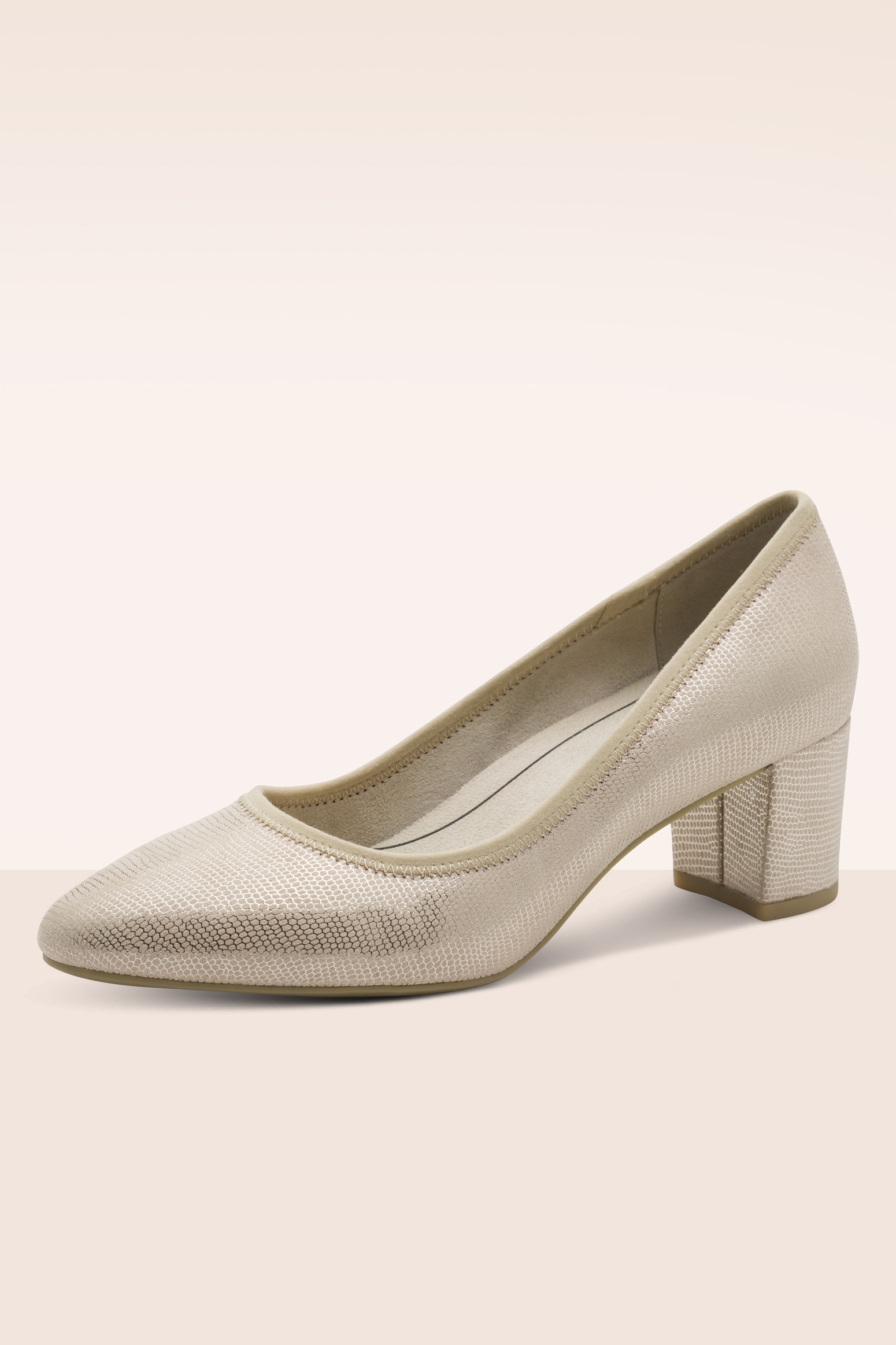 Jana Shoes - Luma Lightstep Vegan pumps in beige metallic 4