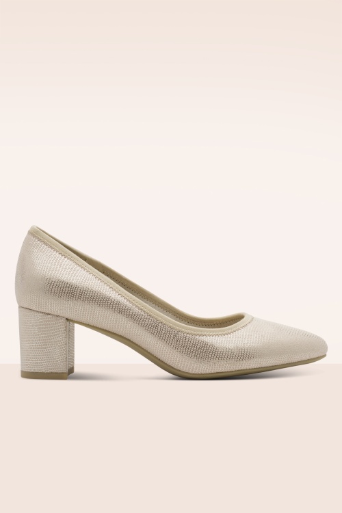 Jana Shoes - Luma Lightstep Vegan pumps in beige metallic