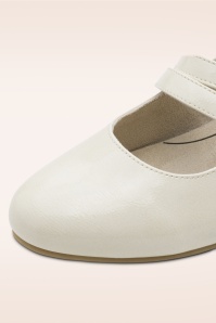 Jana Shoes - Delphine Softline Vegan lak pumps in ivoorwit 2